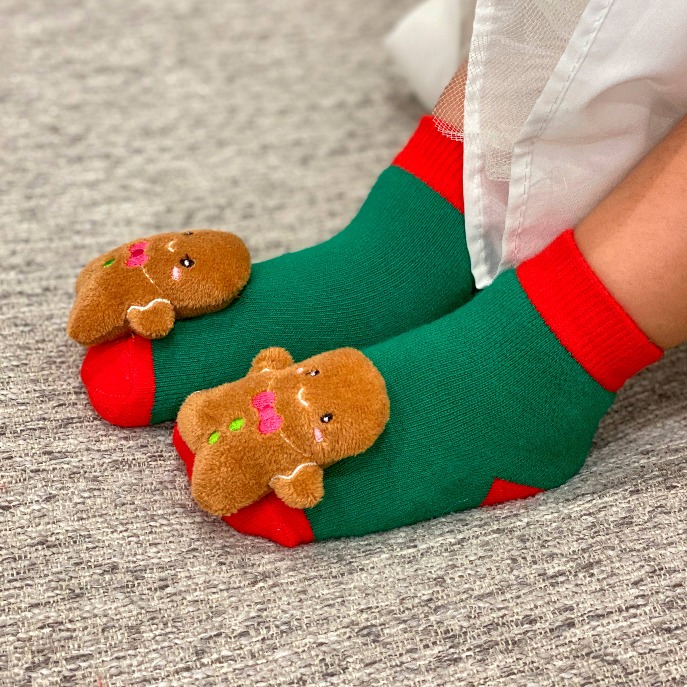 Boogie Toes - Vente Chaussettes – enfant et bébé - Chaussettes hochet Gingerbread Christmas Boogie Toes6