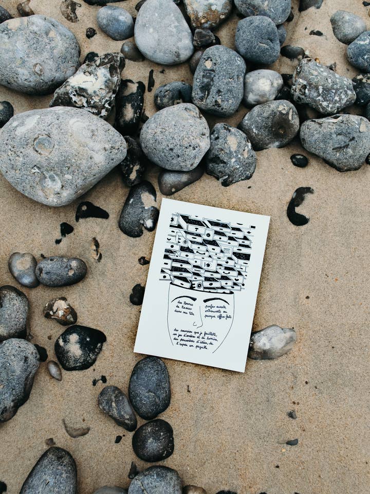 Illustration "Tonnen von Schubladen in meinem Kopf" - Grisbleu für den Großhandel von Grisbleu