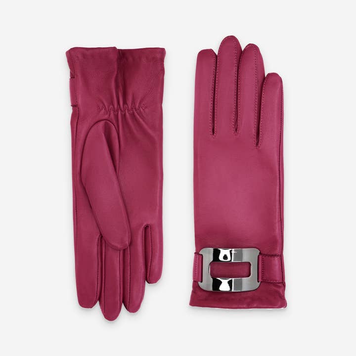 Lamb leather gloves-100% silk-21591SN for wholesale by Glove Story