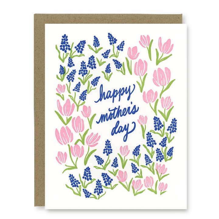 Jardin de la fête des mères | Carte de la fête des mères | Carte en letterpress pour la vente par Kindred Letterpress