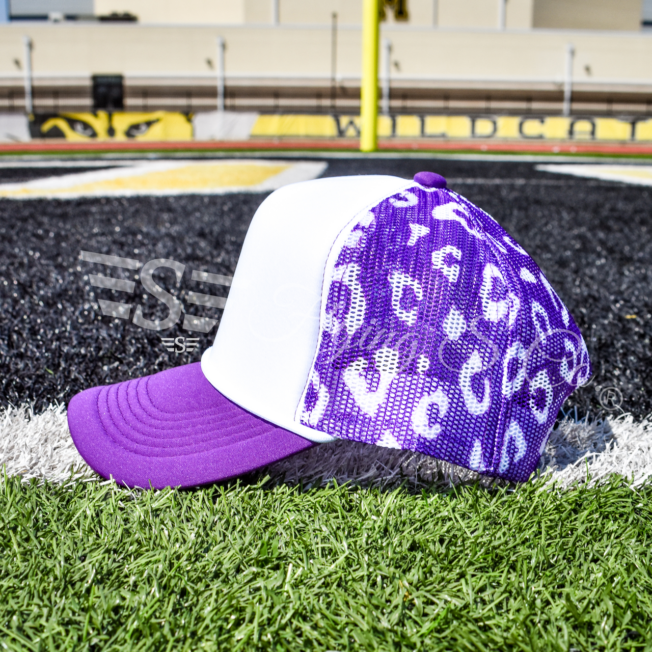 Flying S Company – Großhandel Basecap – Unisex – Weißer Front Leopard Magna Pony™ Mesh Foam Trucker Hut8