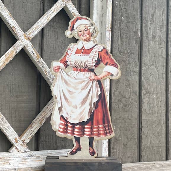 Mrs. Claus Standing Shelf Sitter/Table Piece for wholesale by LAND OF COTTON