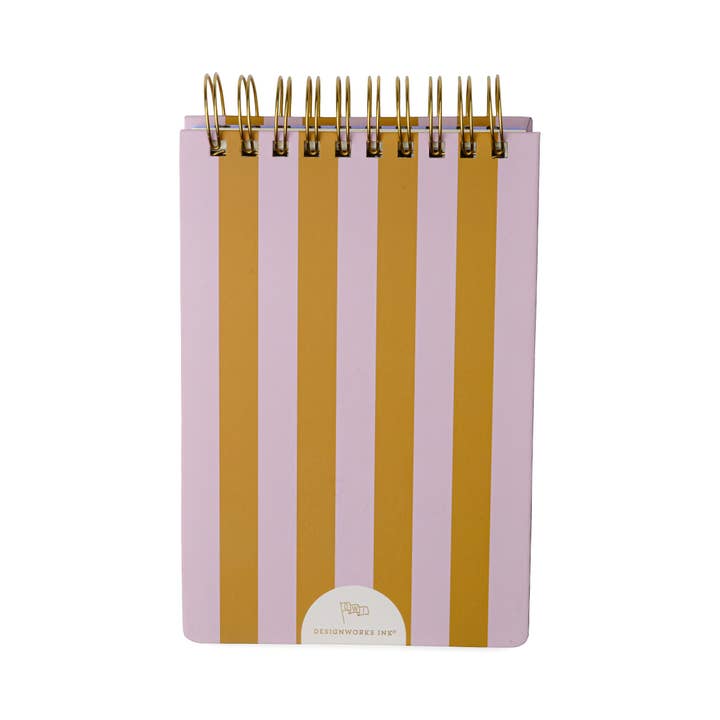 Designworks Collective – wholesale Notepad – Designworks Ink Large Chunky Notepad - Lilac + Ochre Stripes2
