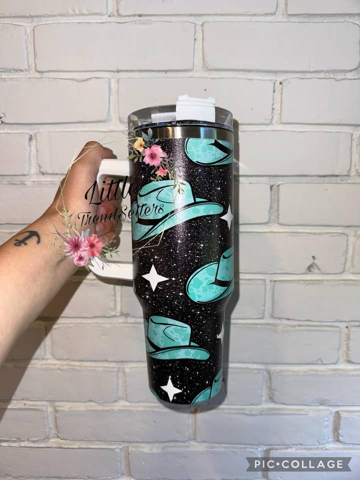 Western 40 oz drinkbeker met handvat voor wholesale door Little TrendSetters