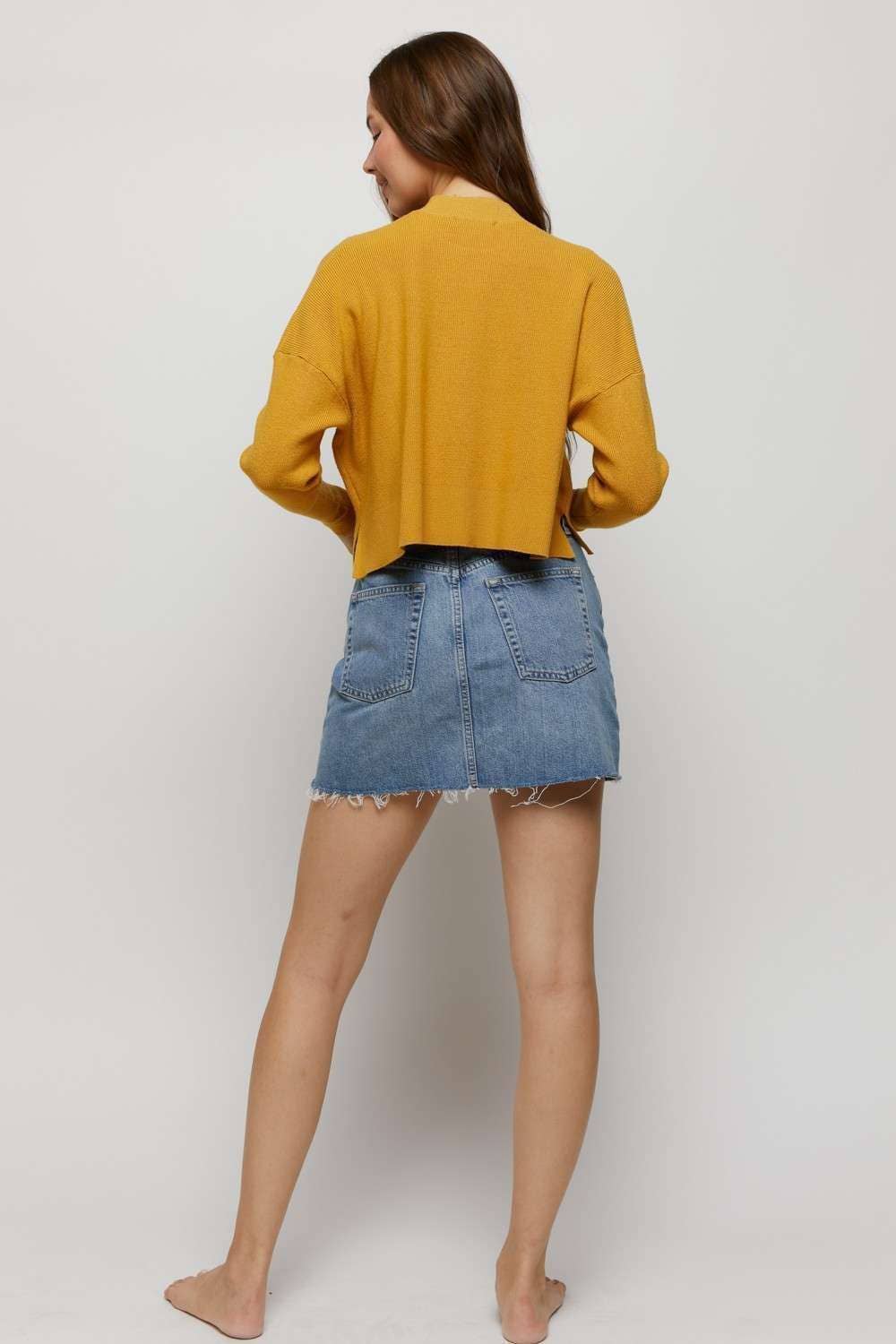 Hers & Mine - Wholesale Knit Top - Women's - MOCK NECK SIDE SLIT SWEATER TOP8