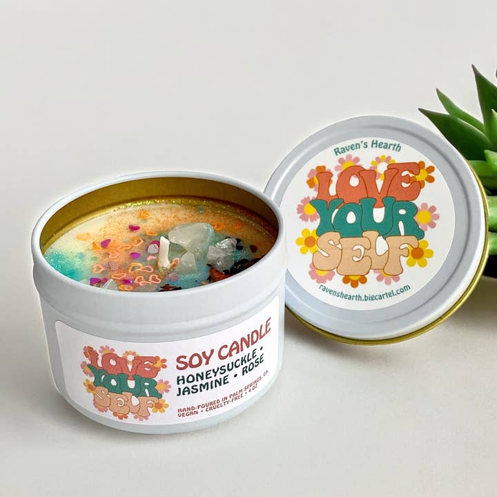 Vela Ámate a Ti Mismo | Aroma de Jazmín y Rosa | Cuidado Personal para venta al por mayor de Raven’s Hearth