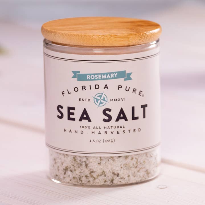 All-Natural High-Quality Gourmet Rosemary Infused Sea Salt for wholesale by Florida Pure Sea Salt
