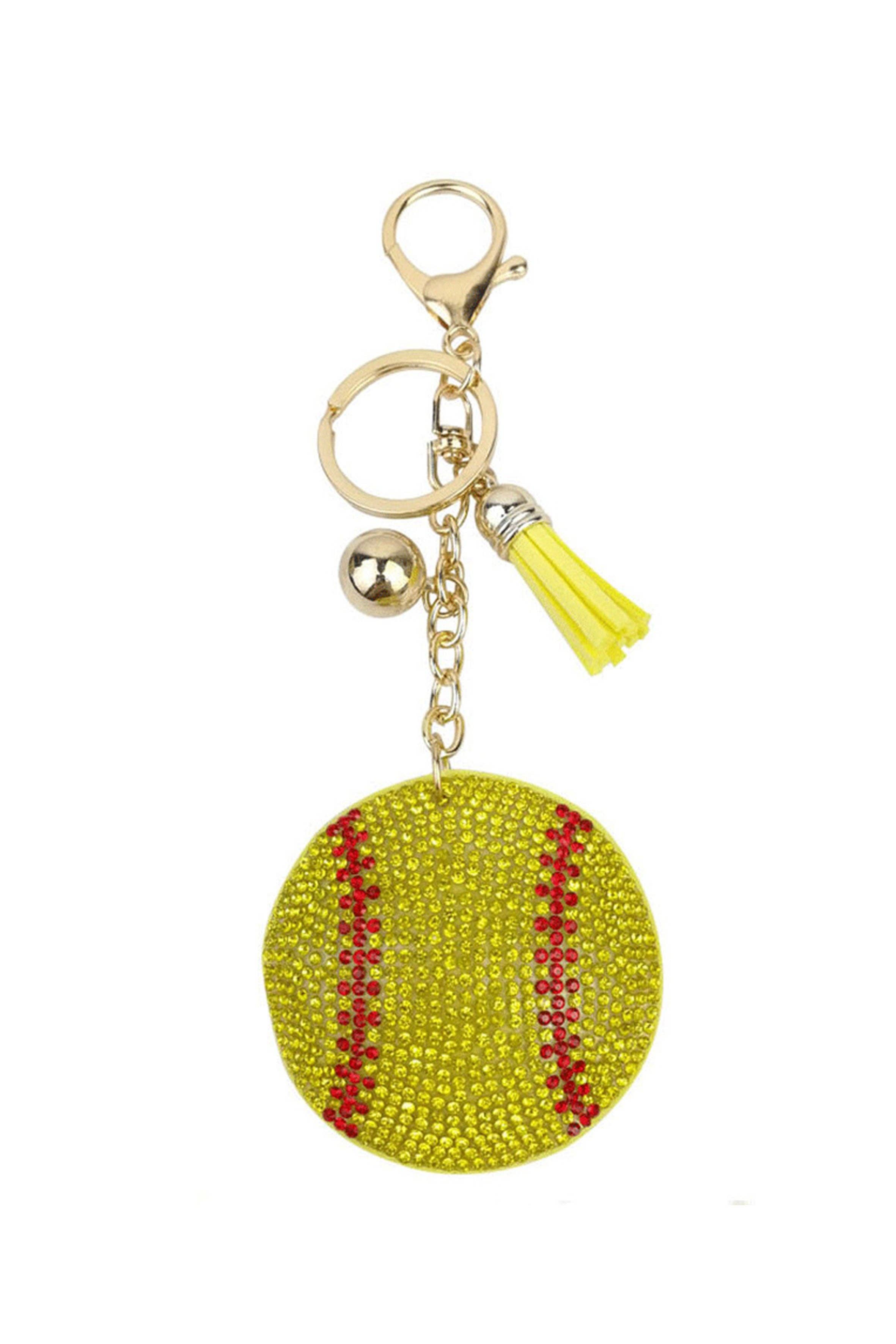 Ole - Wholesale Keychain - Women's - Baseball Rhinestone Key Chain K12451