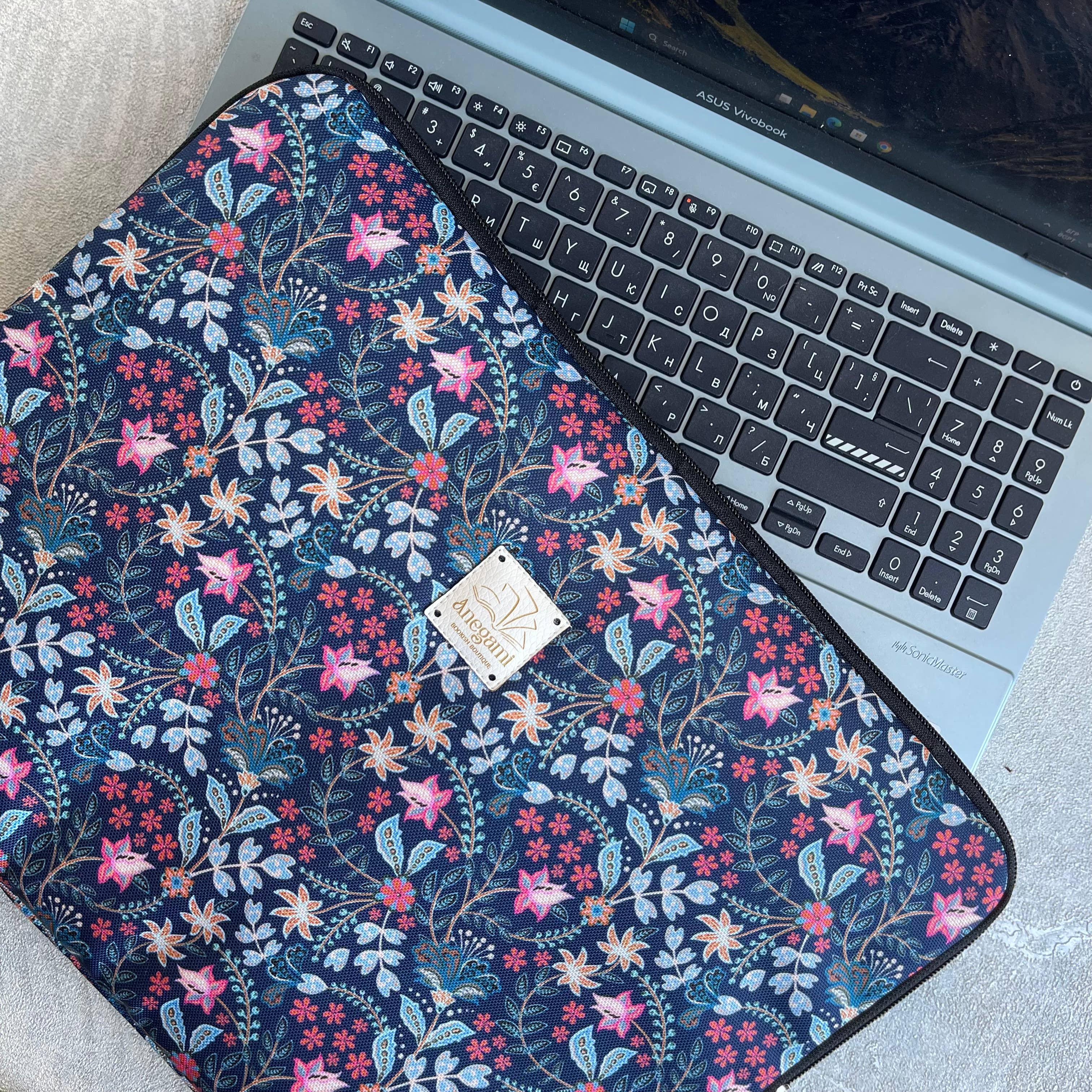 Anegami Bookish Boutique - Vente Étui pour ordinateur portable/tablette - Unisexe - Étui pour ordinateur portable à motif floral0