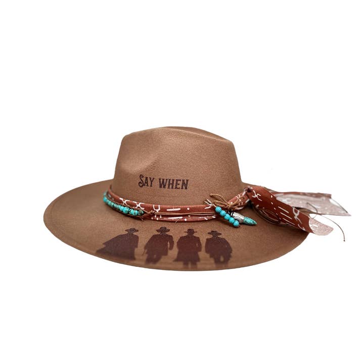 Wild Indigo - Wholesale Cowboy Hat - Women's - Say When Tombstone Western Cowboy Burned Hat Custom Hat