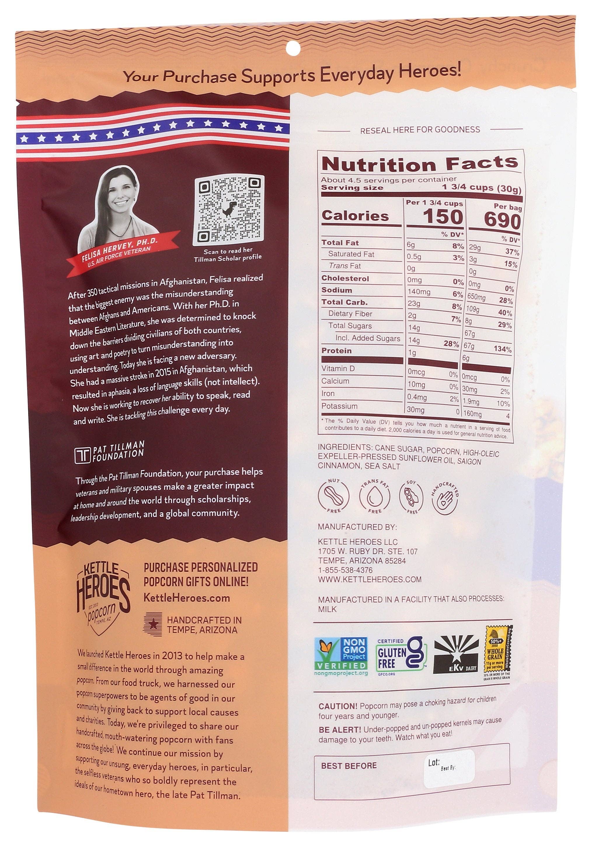 Everyday Supply Co - Wholesale Popcorn - Kettle Heroes Kettel Corn Cinn Churro - Case Of 61