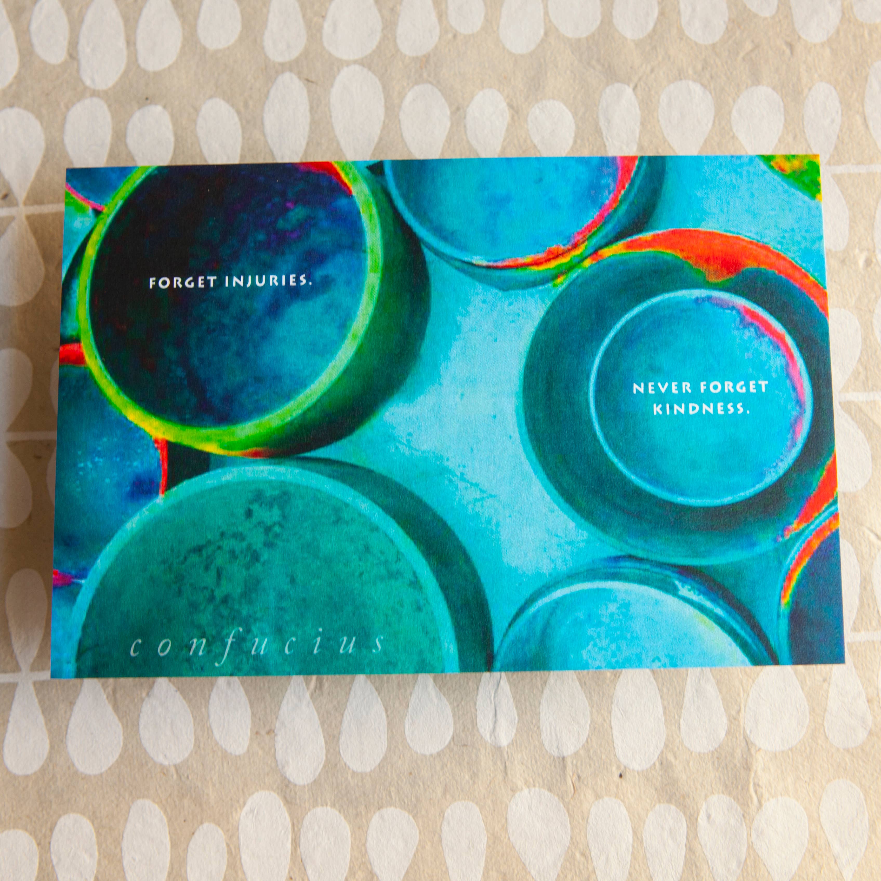 Banter by Greely Creative - Wholesale Postcard - Forget injuries. Never forget kindness. Confucius0