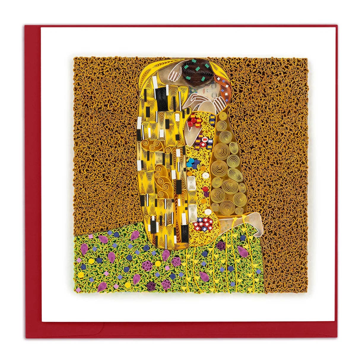 NIQUEA.D – Engroshandel Hverdagshilsen kort – Quilled The Kiss Klimt Blank Kort0