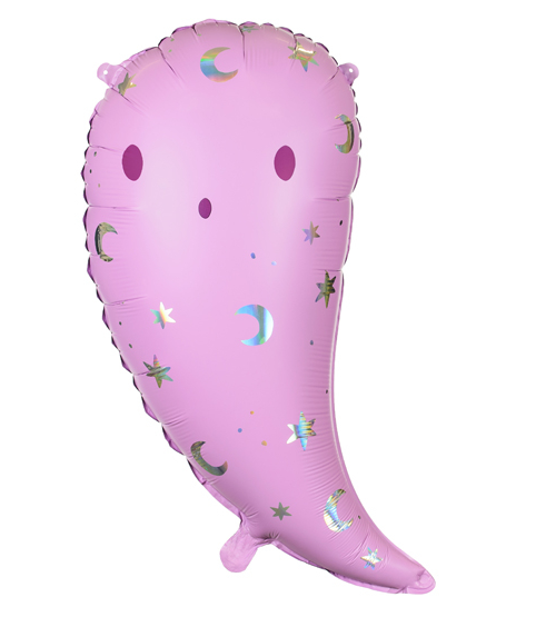 Ellie's Party Supply - Wholesale Balloon - Pink Ghost Balloon – Holographic Halloween 14 x 24"2
