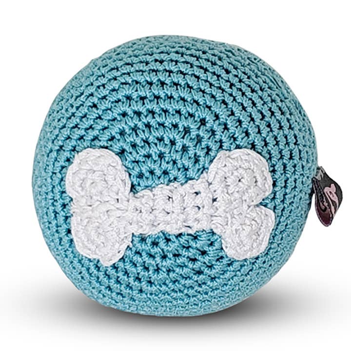 Hæklet Legetøj - Bone Ball Blå for engroshandel hos Dogo Pet