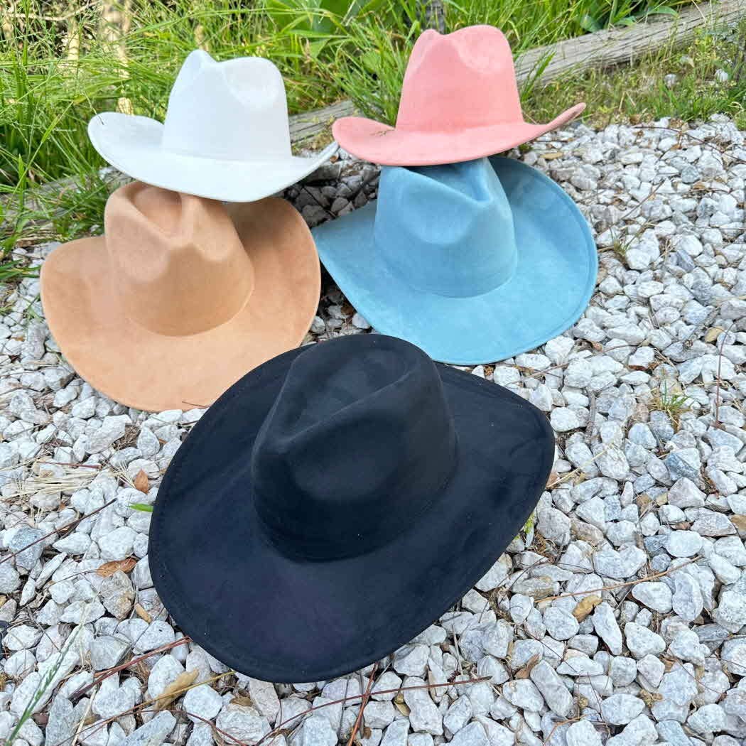 One and Only Accessories - Wholesale Cowboy Hat - Women's - Best sller Fashion Vegan suede cattleman cowboy hat 34