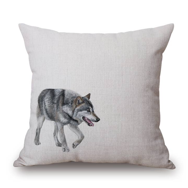 Wolf Artwork Decorative Pillow, Cushion for wholesale by Study Room