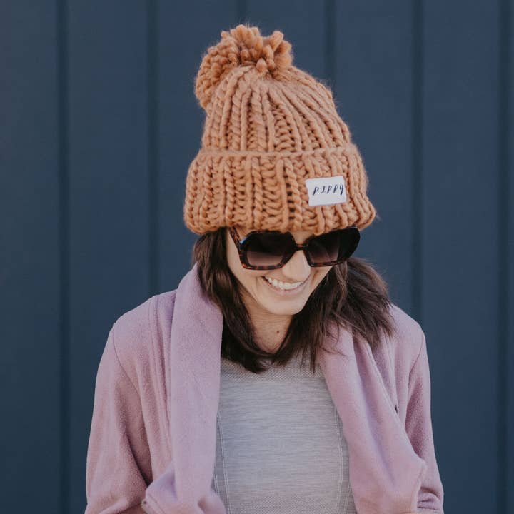 PiPPY | Kantha Clothing - Wholesale Beanie - Women's - Chunky Cable Knit Pom Pom Beanie 🤗 Winter Hat for Women7