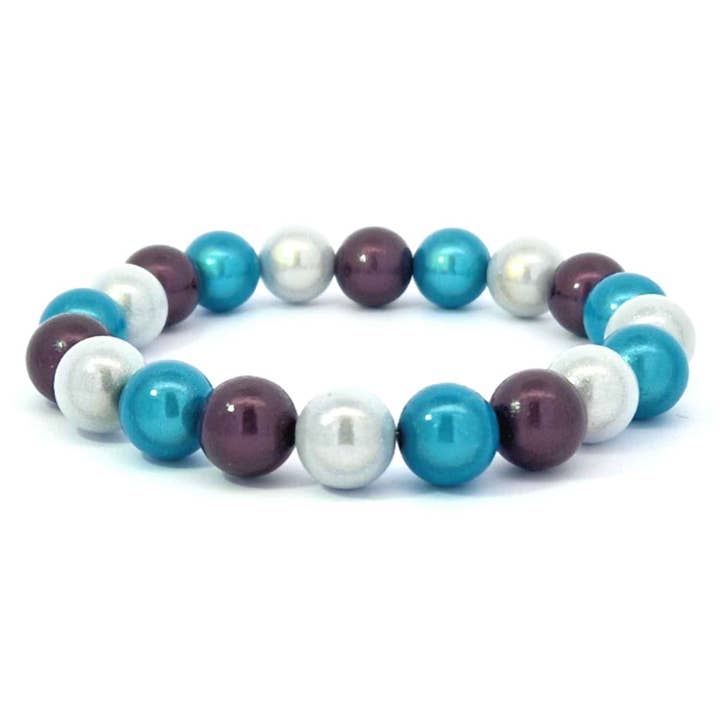 Impala - Wholesale Beaded Bracelet - Bracelet Wonder snow-ocean-shades of grey 10mm