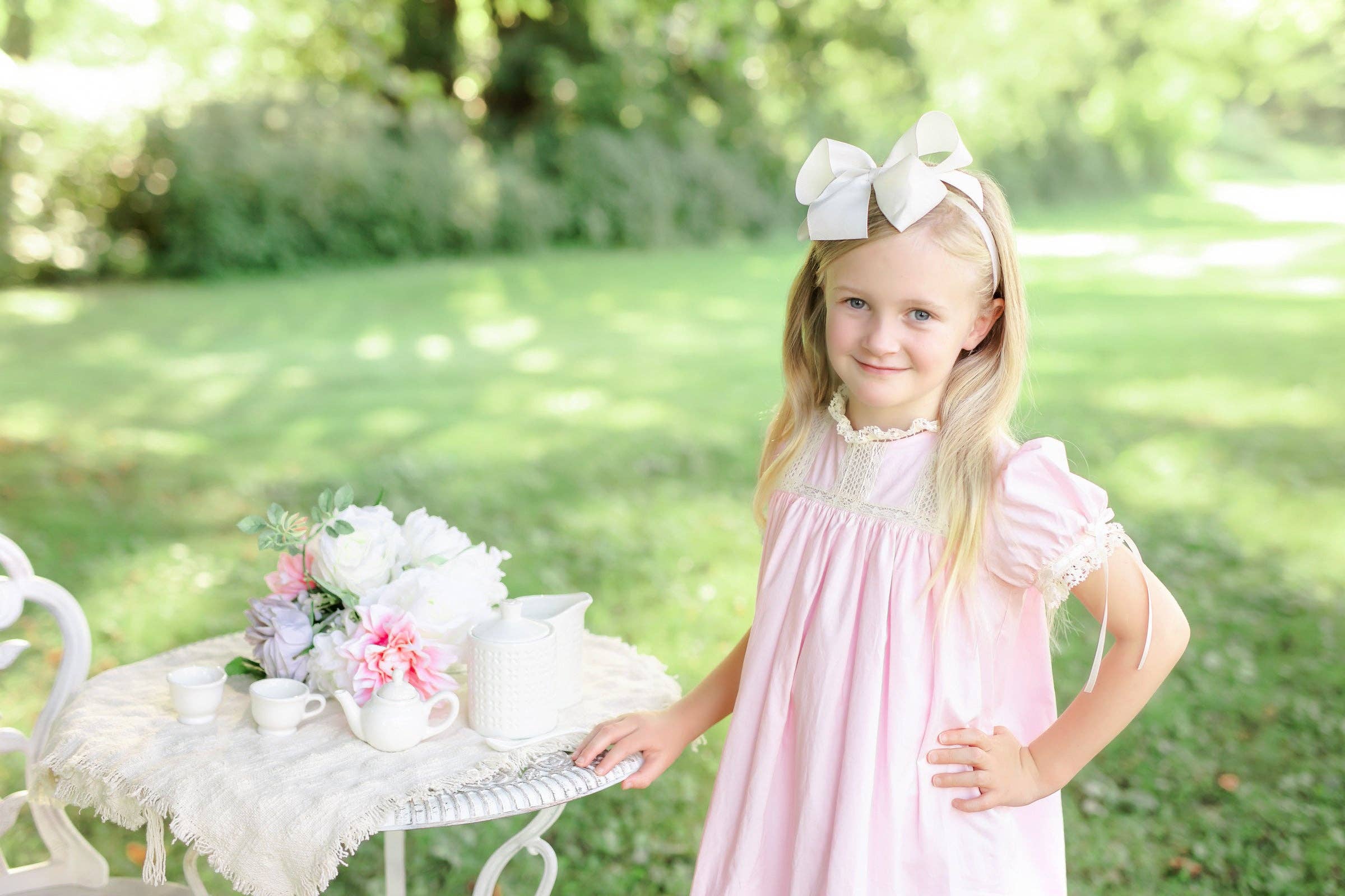 Posh Pickle - Vente Robe – enfant - Robe Héritage à Manches Roses Bristol7