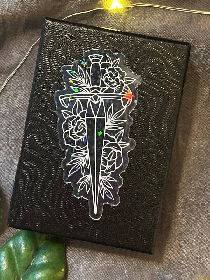 Sword & Roses Bookish Sticker For Kindle/Laptop for wholesale by Dark Delights Bootique