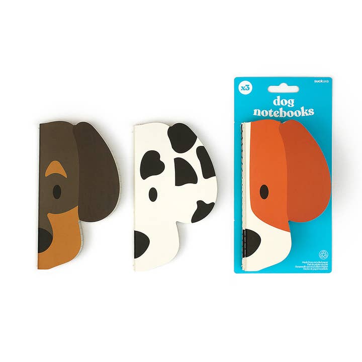 Until Pty Ltd - Wholesale Notebook - Suck UK Notebooks Dog Shaped (Set of 3)