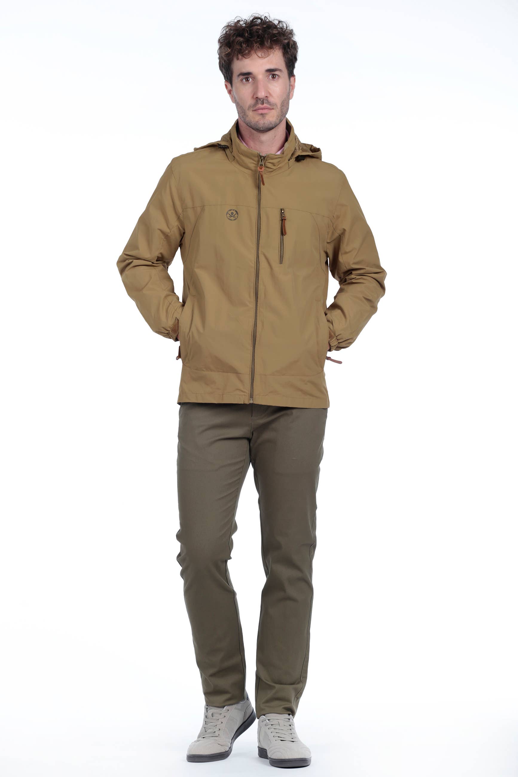 The Time of Bocha - Wholesale Winddichte jas - Heren - Heren Windjack Army The Time Of Bocha QI1PARMY-BEIGE3