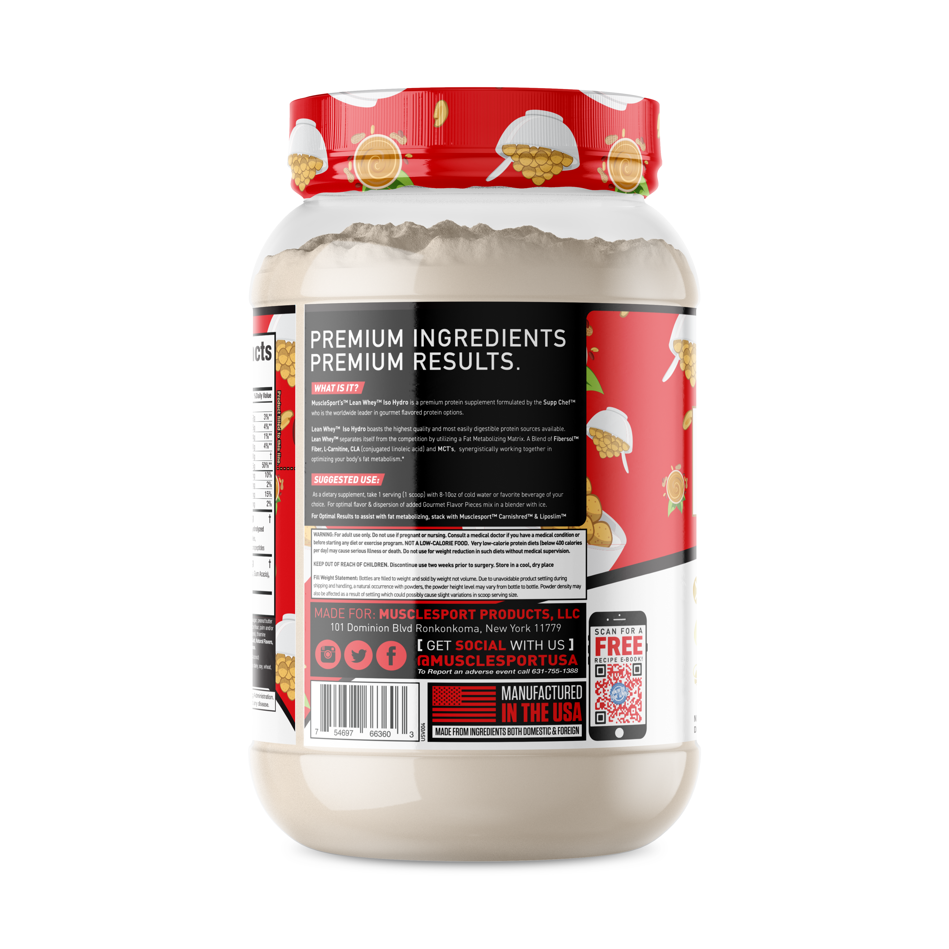 MuscleSport - Wholesale Protein/superfood powder - Lean Whey® Iso Hydro Gourmet Protein 2lb - Limited Edition32