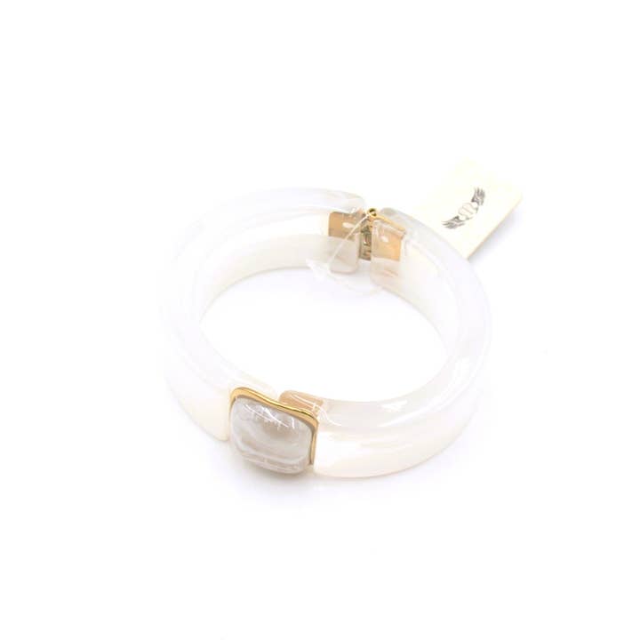 Reference Mode - Wholesale Bangle Bracelet - Resin bangle bracelet with cabochon6