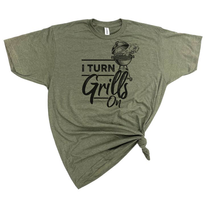dkhandmade - Wholesale Screen Printed T-Shirt - Men's - I TURN GRILLS ON T-SHIRT