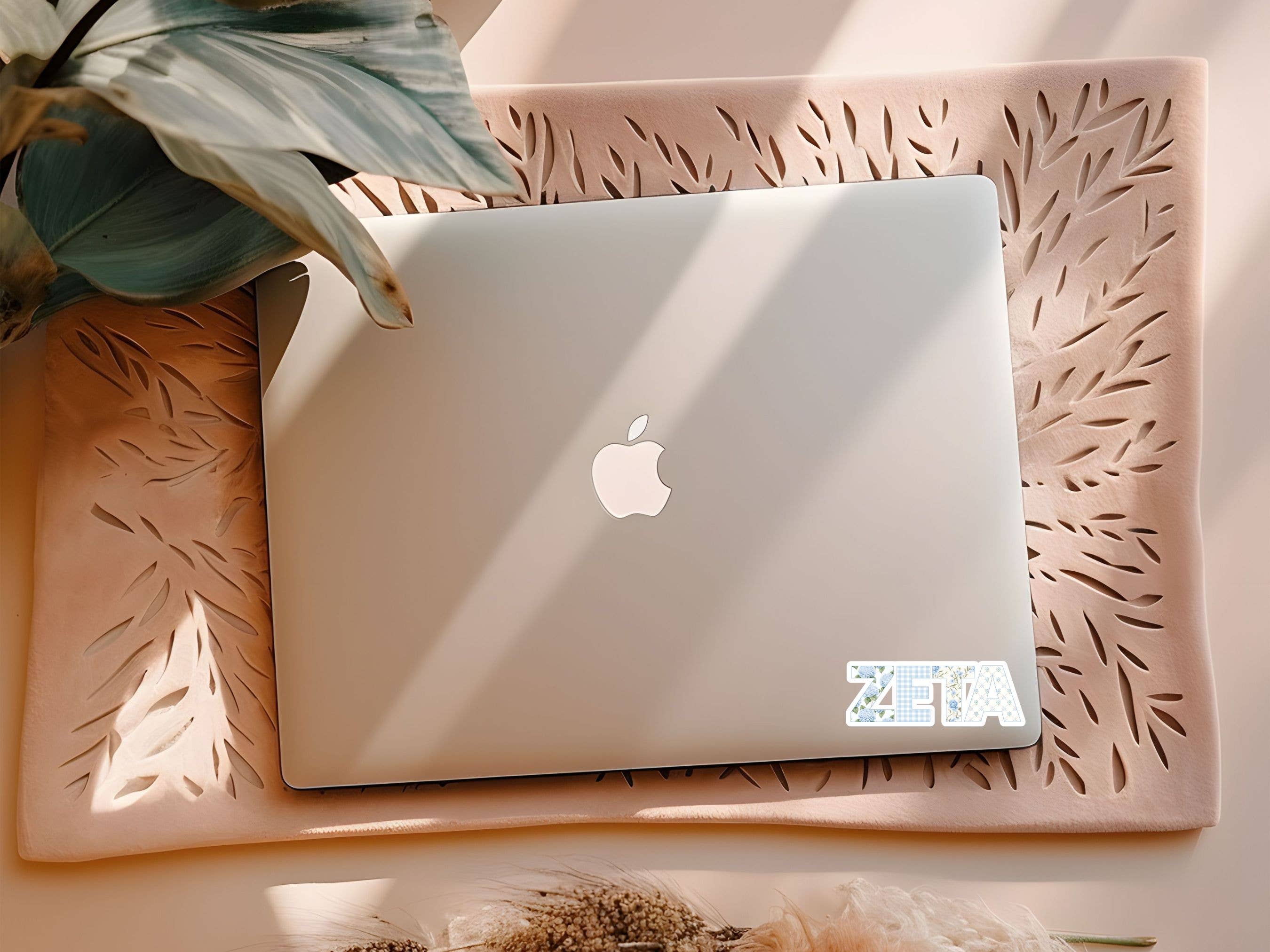 Aspen and Lark - Vente Autocollant - Zeta Tau Alpha - Patchwork Bleu1