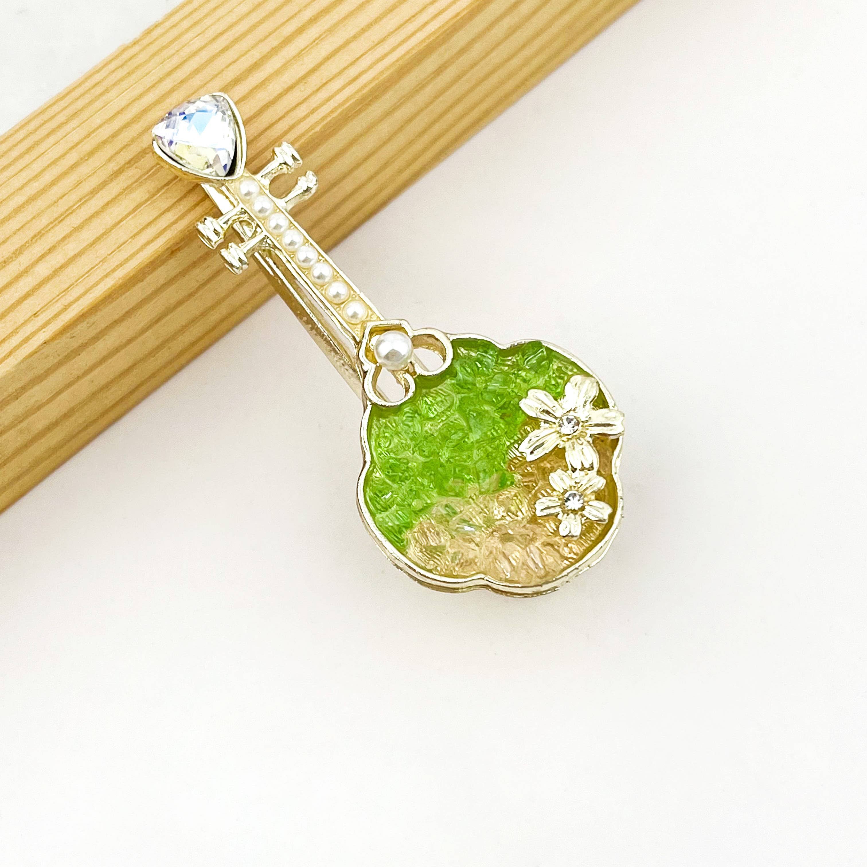 SoapElenGlen - Wholesale Hair Clip - Women's - Pipa-Inspired Hair Clip, Musical Instrument Hair Barrette1