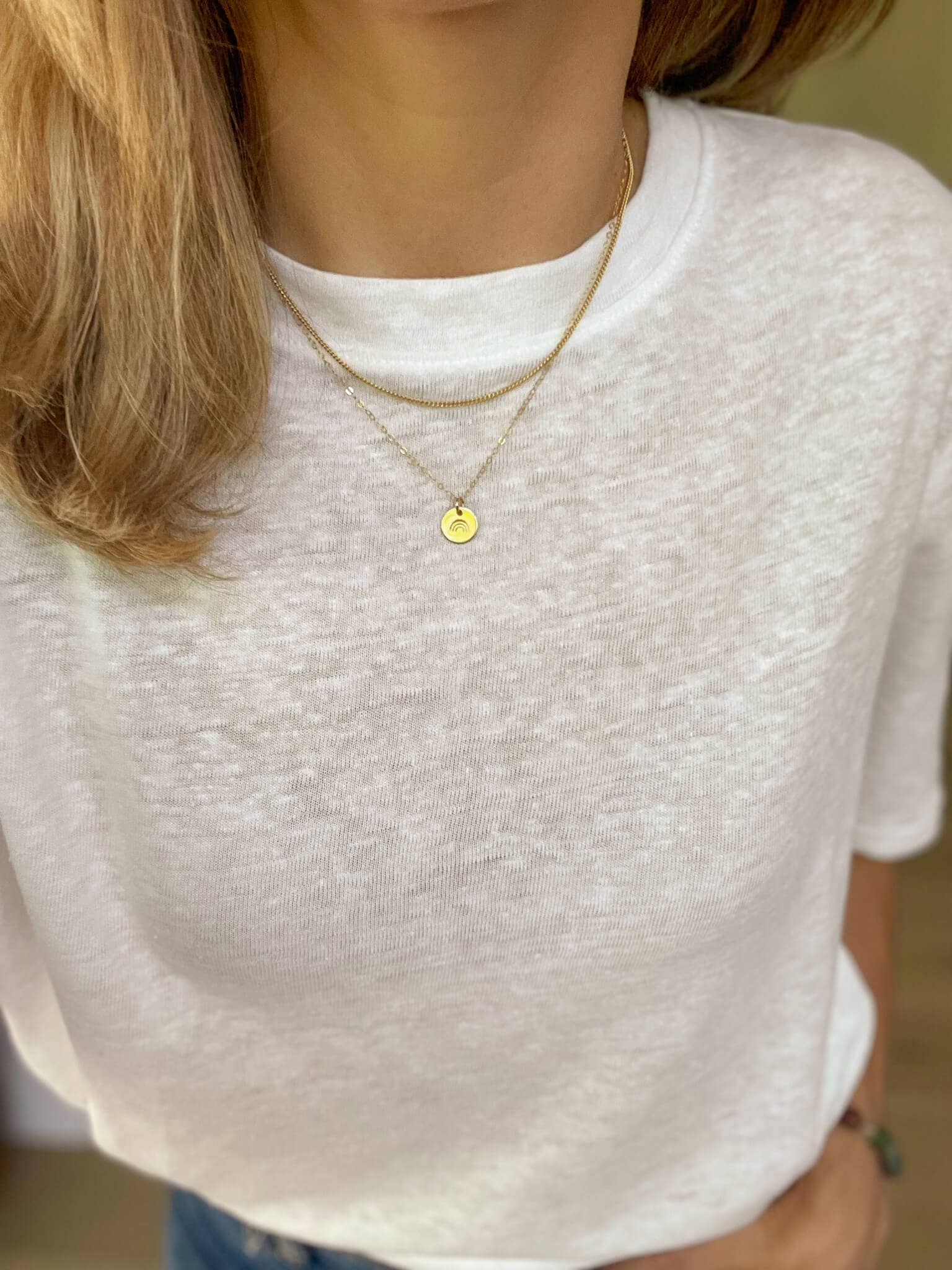 Loveable - Wholesale Pendant/Charm Necklace - Rainbow Disc Necklace2