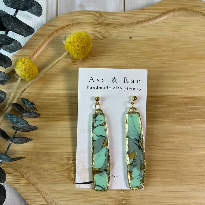 Asa&Rae - Wholesale Dangle Earrings - Oblong Rectangle Dangle5