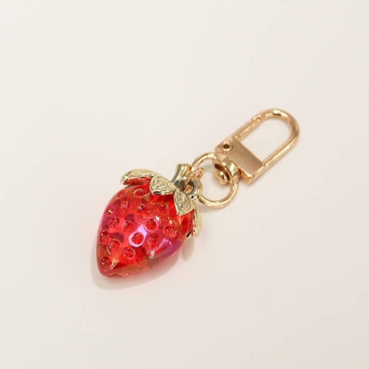 La-a SOLE - Wholesale Keychain - Women's - Key/Bag Charm | Strawberry. Red