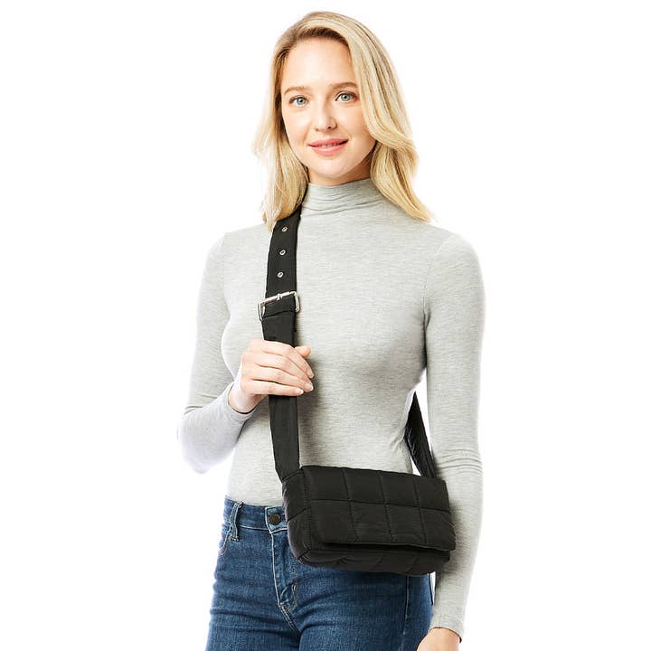 Hana - Wholesale Crossbody Bag - Women's - Quilted Puffer Crossbody Bag8