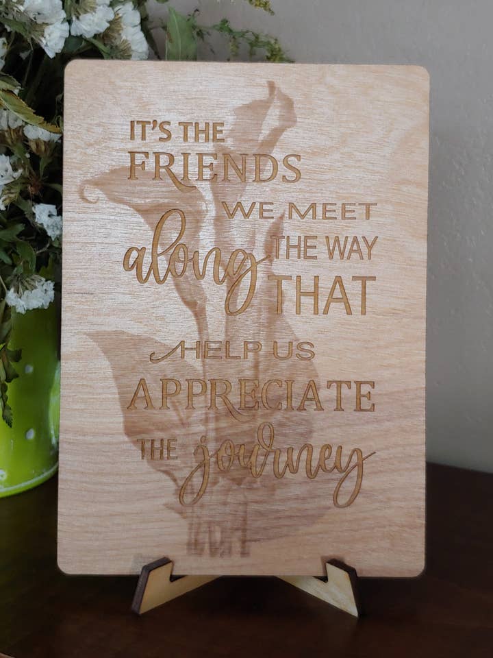 Appreciate the Journey Wood Greeting Card for wholesale by Personal Handcrafted Displays