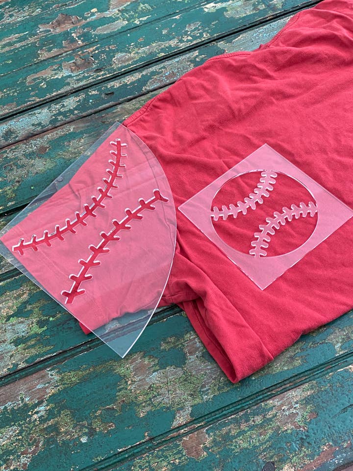 Acrylic baseball shirt stencils for wholesale by Suchfungoods