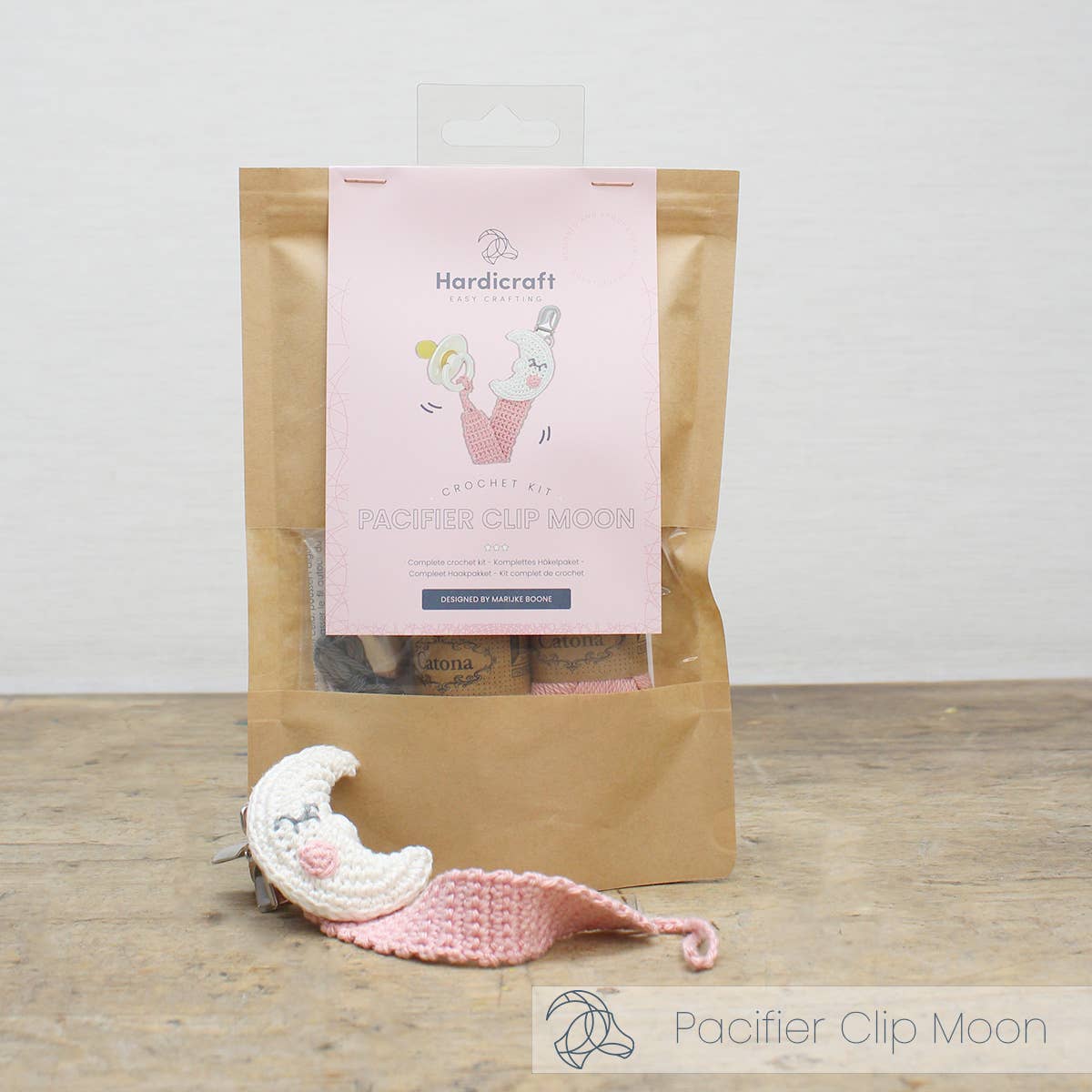 Hardicraft - Wholesale DIY Craft Kit - DIY Crochet Kit - Pacifier Clip Moon3