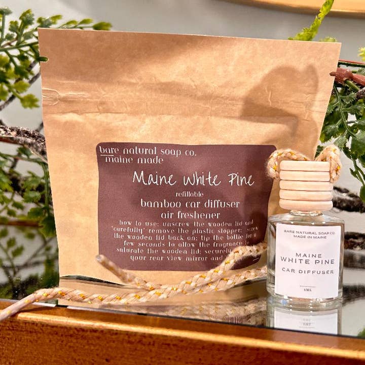 Bare Natural Soap Co – wholesale Car Freshener - Unisex – Bamboo Car Diffuser | Essential Oil Diffuser | Refillable