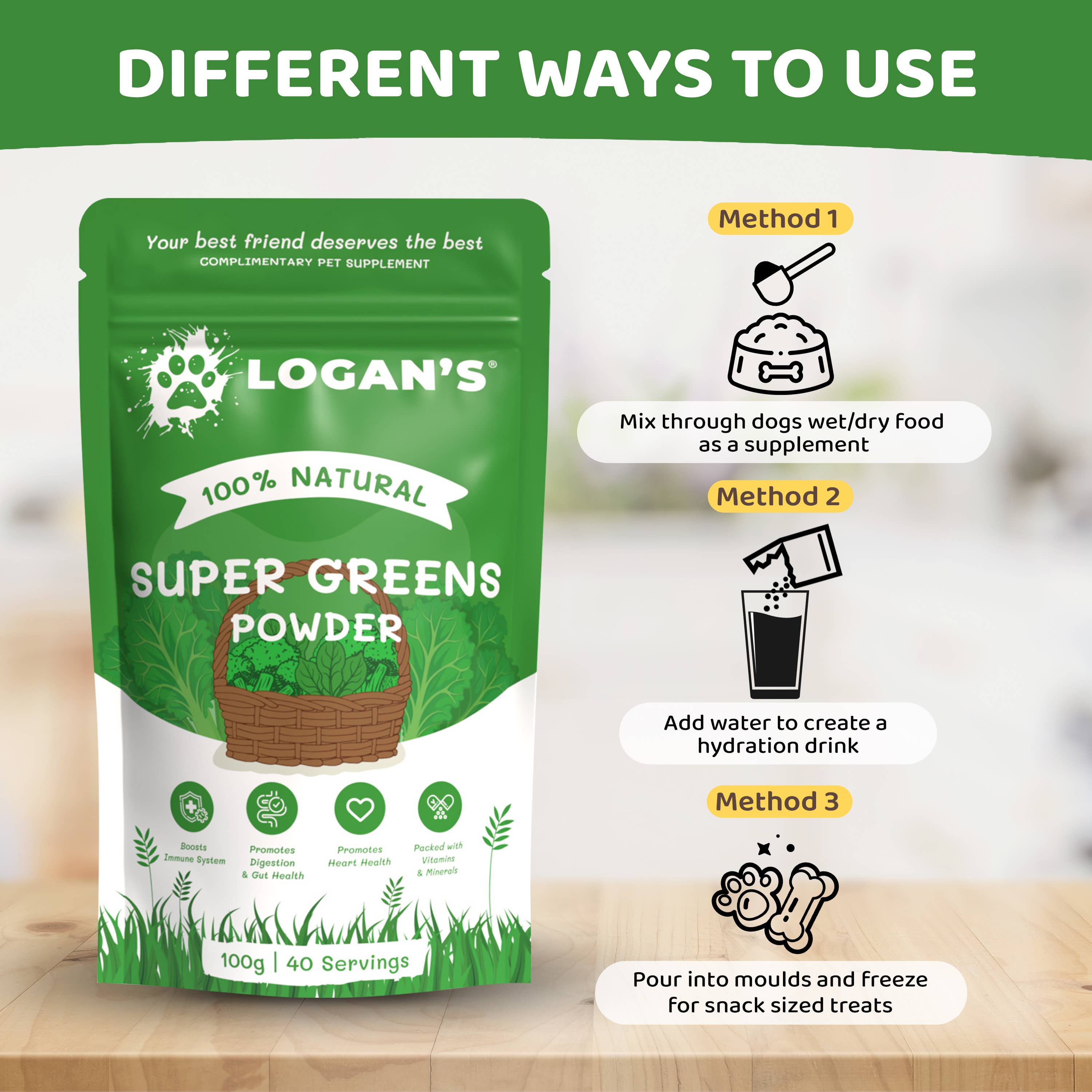 Logan’s – wholesale Pet supplement – Cat/dog – Super Greens - Pet Supplement 5