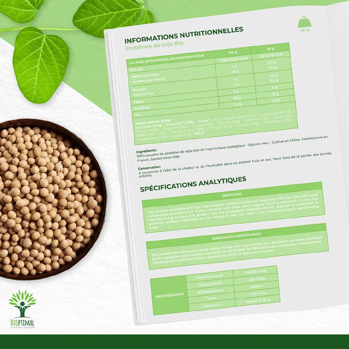 Bioptimal - Wholesale Protein/Superfood Powder - Organic Soy Protein Powder - Bioptimal6