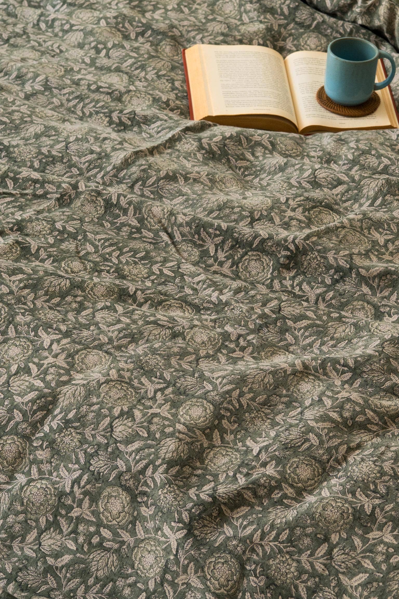 Live Linen - Wholesale Duvet Cover - Traditional Sorrel Block Printed Linen Duvet Cover5