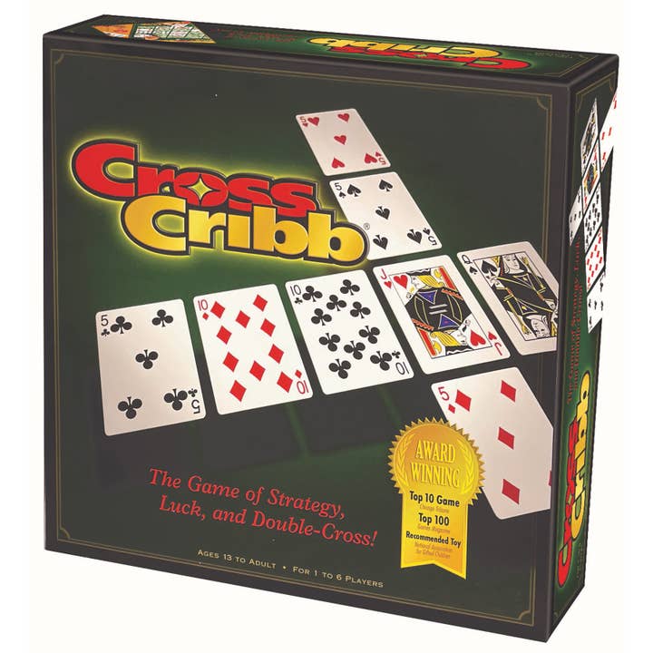Cross Cribb – A Strategic Twist on Classic Cribbage! for wholesale by Outset Games and Cobble Hill Puzzles