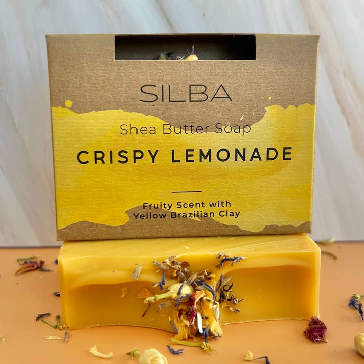 Crispy Lemonade Body Soap - with gentle rose clay, vegan for wholesale by SILBA