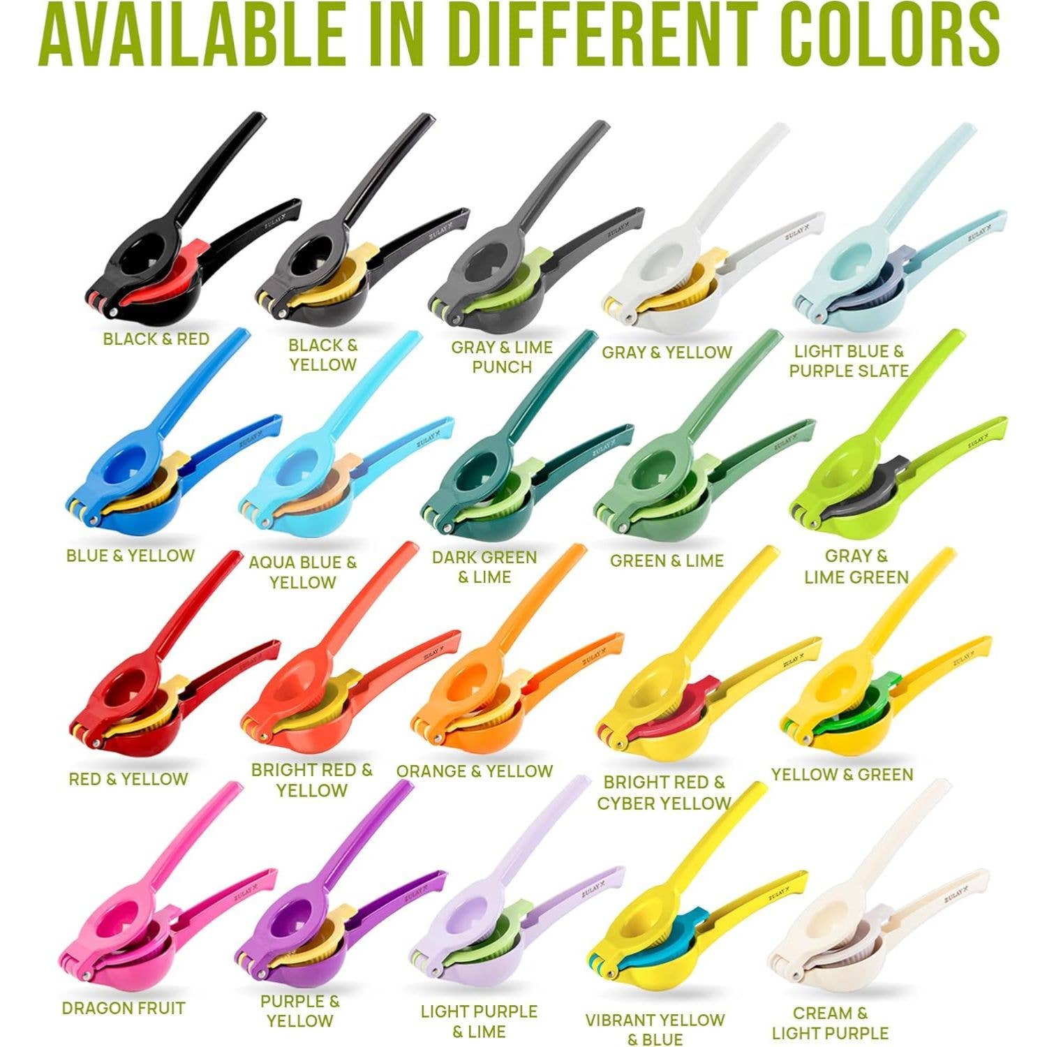 Zulay Kitchen - Venta al por mayor Exprimidores - Exprimidor de limón y lima 2 en 1 de metal, exprimidor manual7