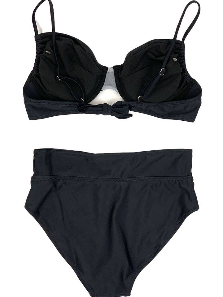 Belle Com'Elle - Wholesale Two Piece Swimsuit - Women's - Plus Size High Waisted Bikini Swimsuit/SY23387