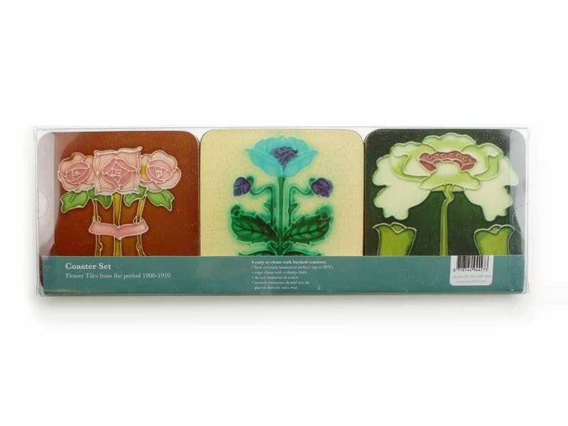 MUSEUM WEBSHOP – Engroshandel Bordskånere – Sæt med 6 underlag med art nouveau-flisemønstre2