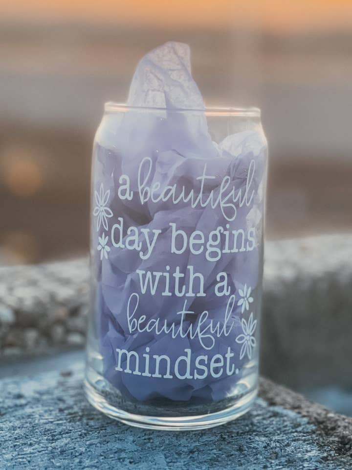 A BEAUTIFUL DAY! "Beer Can Glass" for wholesale by Designs by Jessi Rose