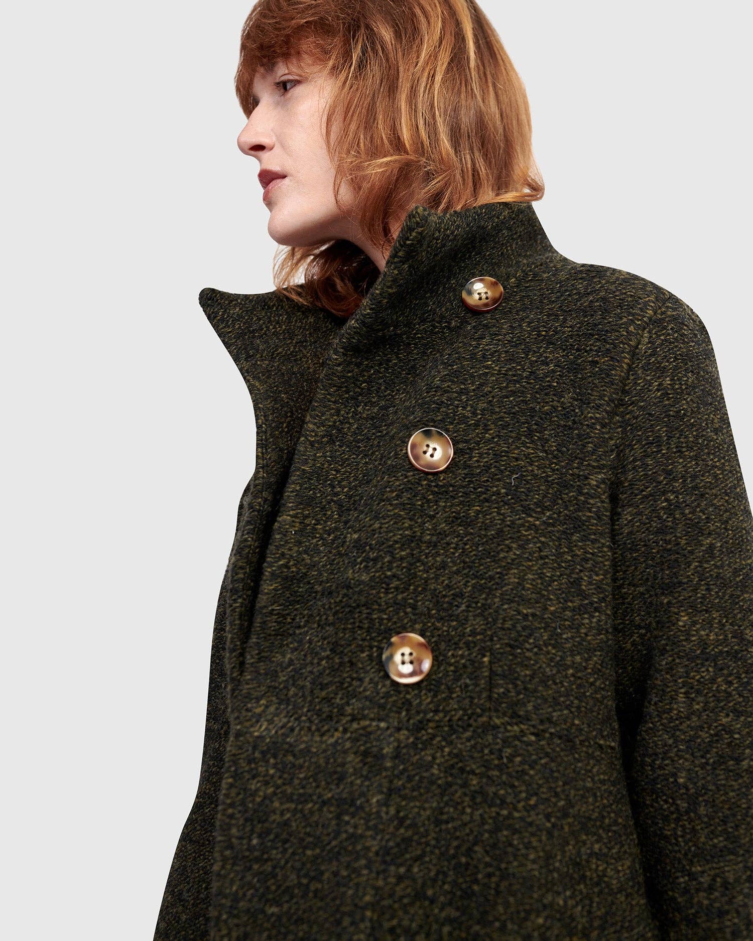 Urban Tash Long Coat, Khaki for wholesale on Faire1